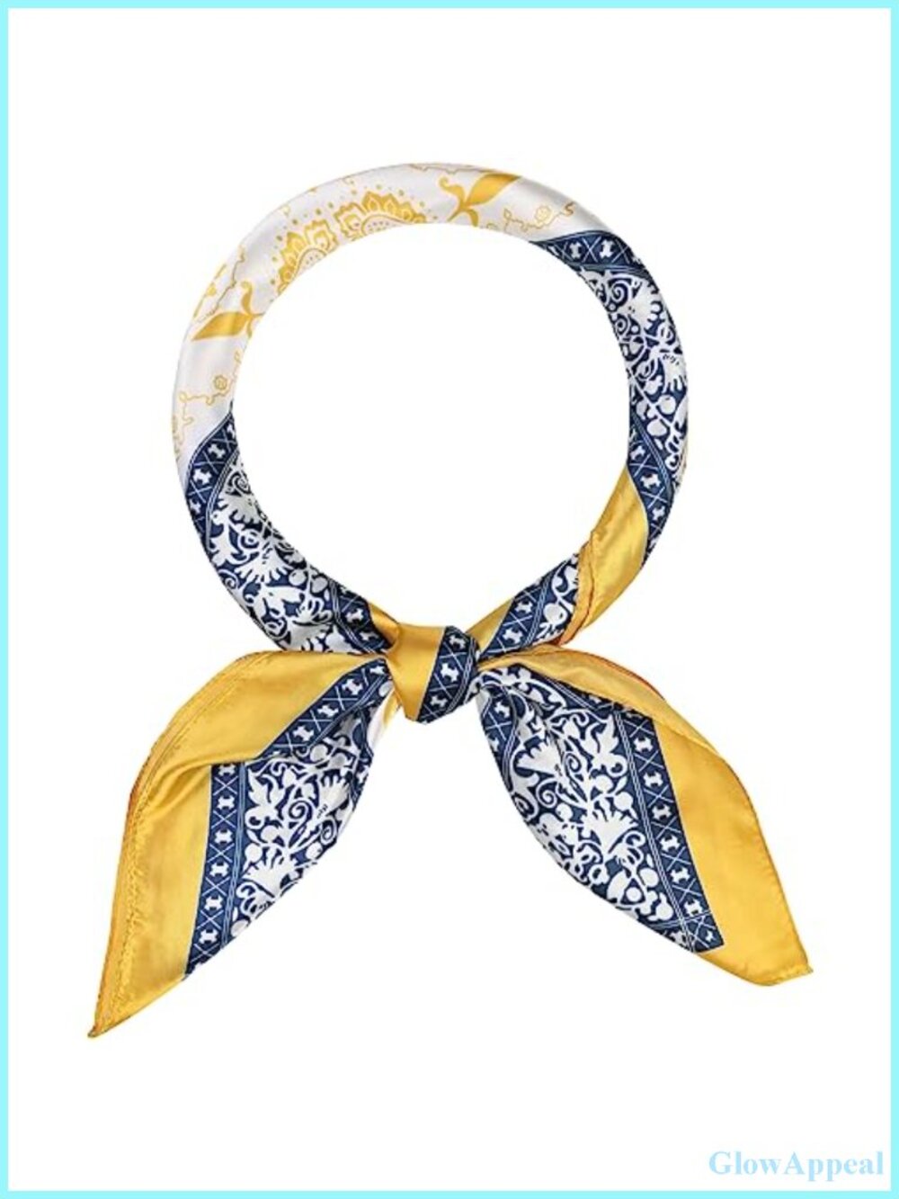 Women Satin Square Scarf 35 Large Paisley Silk Like Hair Scarf Head Wrap Bandana